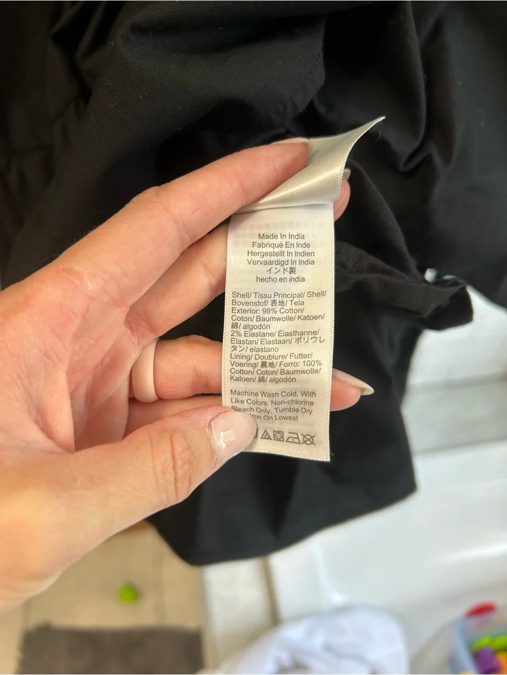 J. Crew Black Long Sleeve Tiered Shirt Dress with Waist Tie